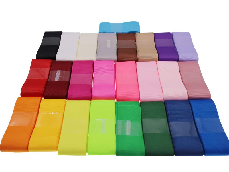 JESEP Assorted Grosgrain Satin Ribbon 1-1/2 inch 100Yards Flower Boutique Gift Wrapping Package Ribbon DIY Crafts Bow Hair Headband Accessories 1.5inch Wide Thick Fabric Ribbon - Image 2